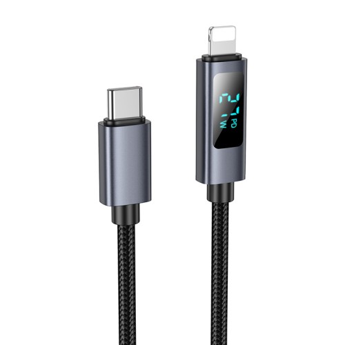 Кабель Hoco X112 Type-C — Lightning, 1 м, черный