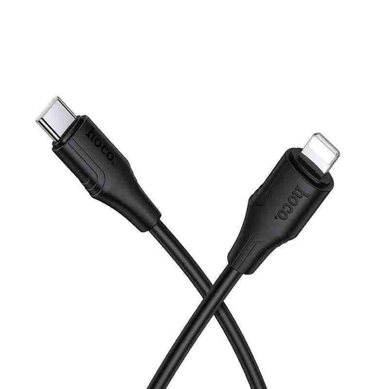 Кабель Hoco X124 Type-C — Lightning, 1 м, черный